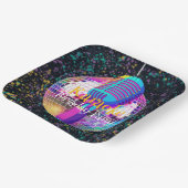 Neon Disco Ball Karaoke Verjaardagsfeest Papieren Bordje (Gebogen)