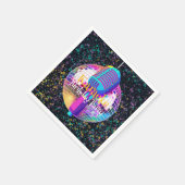 Neon Disco Ball Karaoke Verjaardagsfeest Servet (Hoek)