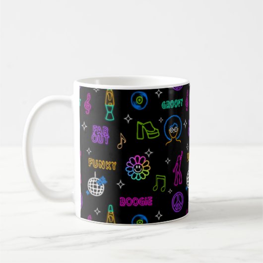 Neon Disco Coffee Mok (Links)