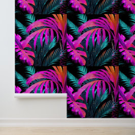 Neon Disco Oerwoud Peel en Stick Behang