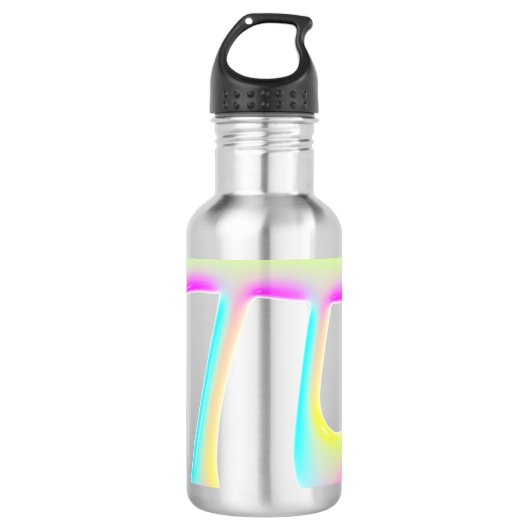 Neon Disco Pi Wiskundige Constante Waterfles (Voorkant)