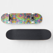 Neon Distress Bubble Print Skateboard (Horizontaal)
