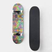 Neon Distress Bubble Print Skateboard (Voorkant)