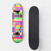 Neon Distress Rainbow Stripe Skateboard (Voorkant)