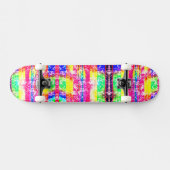 Neon Distress Rainbow Stripe Skateboard (Horizontaal)