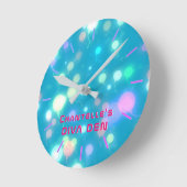 NEON DIVA DEN - Blue Lights Girls gepersonaliseerd Ronde Klok (Hoek)