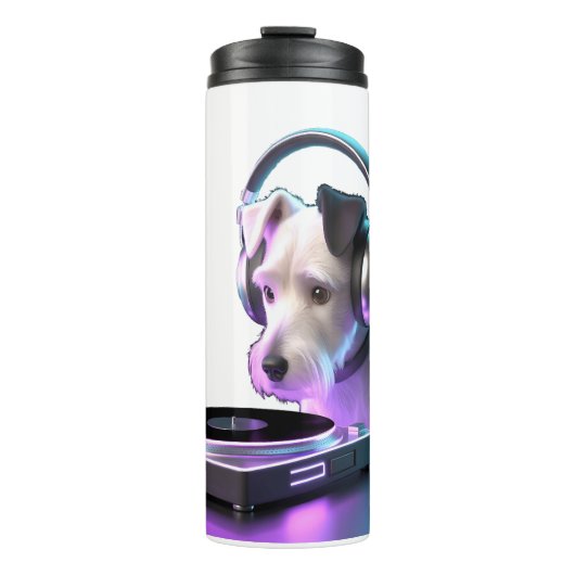 Neon DJ-hond-beker Thermosbeker (Voorkant)