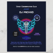 Neon DJ Music en Dance Gig Flyer (Voorkant)