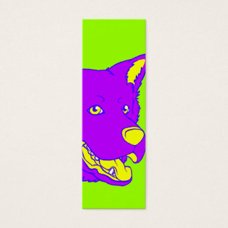 Neon Dog Bladwijzer Mini Visitekaartjes
