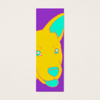 Neon Dog Bladwijzer Mini Visitekaartjes