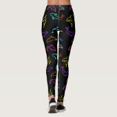 neon dolfijnen - leggings (Achterkant)