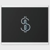 Neon dollarteken cadeaupapier (Vlak)