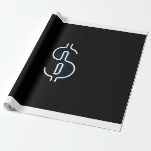 Neon dollarteken cadeaupapier