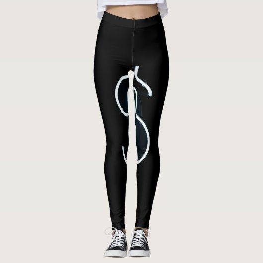 Neon dollarteken leggings (Voorkant)