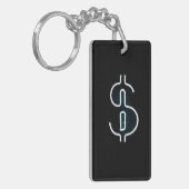Neon dollarteken sleutelhanger (Voorkant Links)