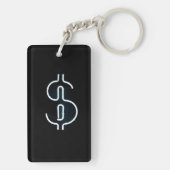 Neon dollarteken sleutelhanger (achterkant)