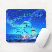 Neon Dolphins, echte       vrienden maken deze wer Muismat (Met muis)