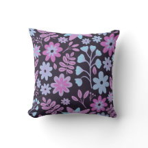 Neon Donkere Bloemen Blauw en Paarse Bloemen