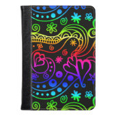 Neon Doodle Art Kindle Fire Folio Case (Voorkant gesloten)