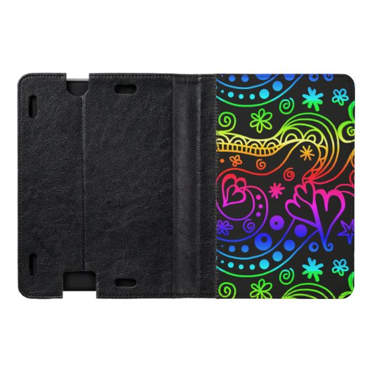 Neon Doodle Art Kindle Fire Folio Case (Buitenkant)