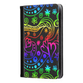 Neon Doodle Art Kindle Fire Folio Case (Voorkant)