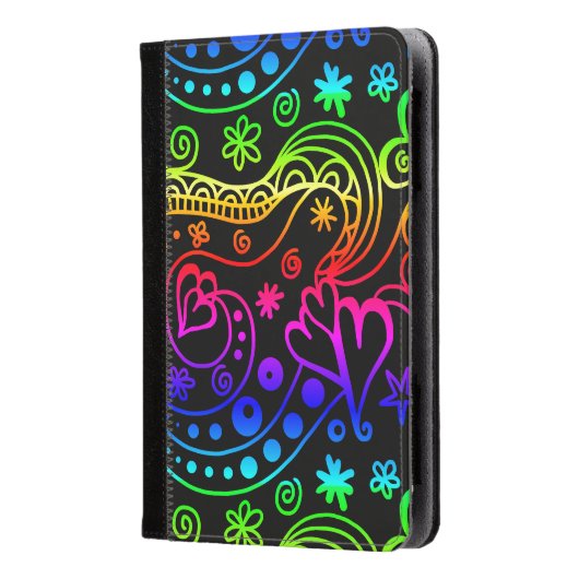 Neon Doodle Art Kindle Fire Folio Case (Voorkant)