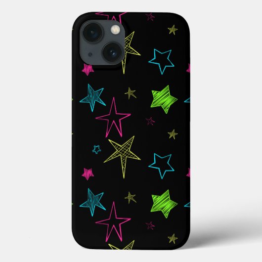 Neon Doodle Stars iPad-draagtas Case-Mate iPhone Case (Achterkant)