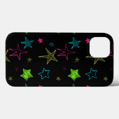 Neon Doodle Stars iPad-draagtas Case-Mate iPhone Case (Achterkant (horizontaal))