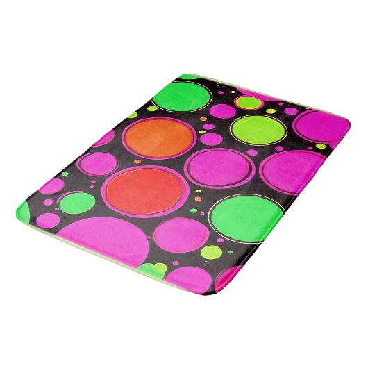 Neon Dot Party Badmat (Gekanteld)