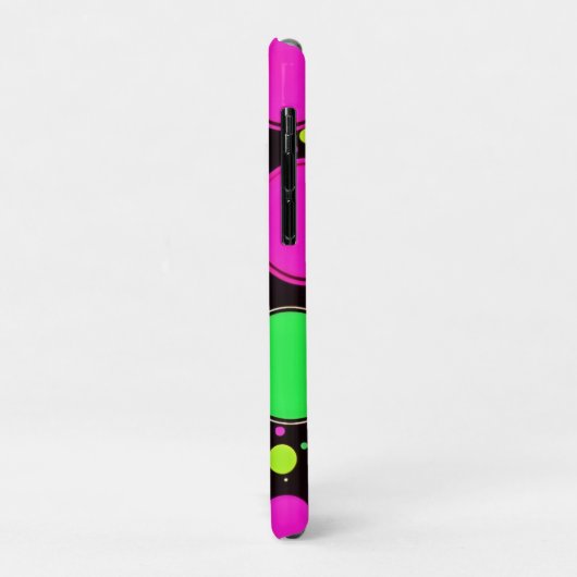 Neon Dot Party Case-Mate iPhone Case (Achterkant/links)