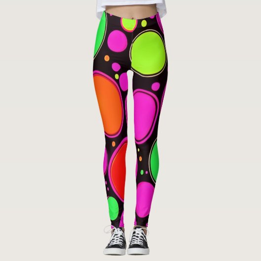 Neon Dot Party Leggings (Voorkant)