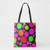 Neon Dot Party Tote Bag (Voorkant)