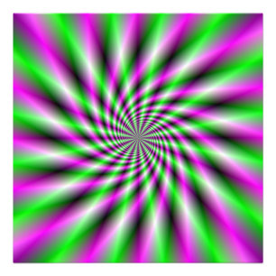 Neon draaiend wiel foto afdruk