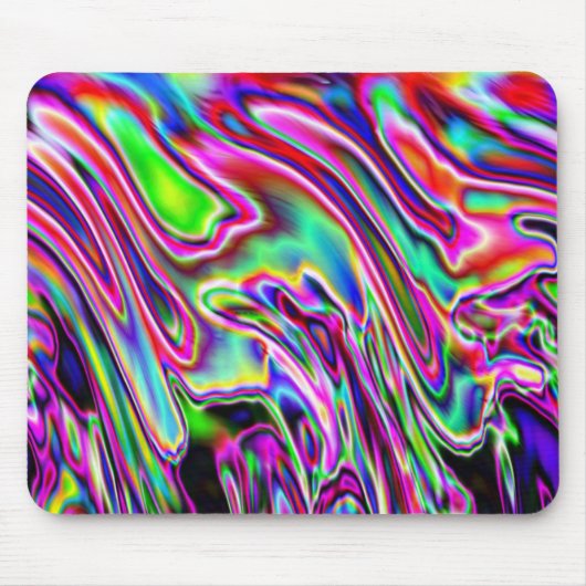 Neon Draaikolken Muismat (Voorkant)