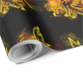 Neon Draak Cadeaupapier (Rol Hoek)