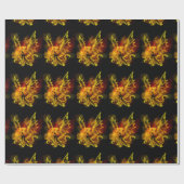 Neon Draak Cadeaupapier (Vlak)