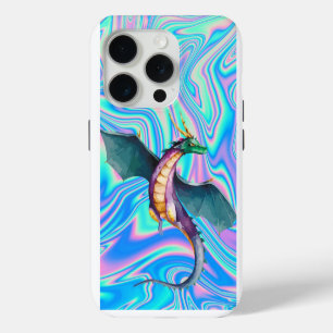 Neon Draak Holografisch Design iPhone 15 Pro Case