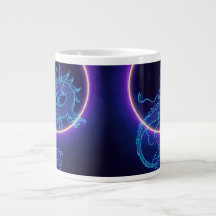 Neon Draak Koffiemok – Glowende Blauwe Draak