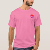 Neon Draak mannen roze T-shirt zakje (Voorkant)