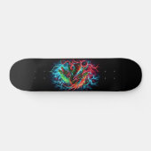 neon draak ontwerp persoonlijk skateboard (Horizontaal)