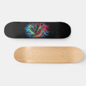 neon draak ontwerp persoonlijk skateboard (Horizontaal)
