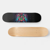 neon draak ontwerp persoonlijk skateboard (Horizontaal)