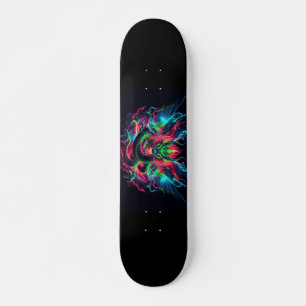 neon draak ontwerp persoonlijk skateboard