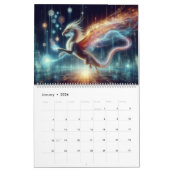 Neon Dragon AI Art Kalender (Jan 2026)