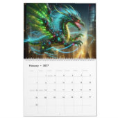 Neon Dragon AI Kunst Kalender (Feb 2027)