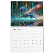 Neon Dragon AI Kunst Kalender (Mar 2027)
