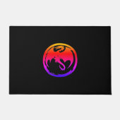 Neon Dragon Black doormat Deurmat (Voorkant)