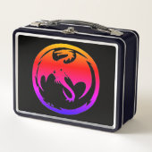 Neon Dragon Black lunchbox (Voorkant)