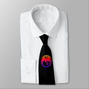 Neon Dragon Black necktie Stropdas
