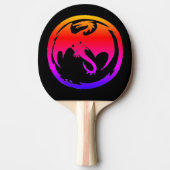 Neon Dragon black ping pong paddle Tafeltennisbatje (Voorkant)
